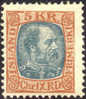 Iceland #44B Mint Hinged 5k Christian IX From 1904, Expertized Frildl - Ongebruikt