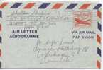 USA Aerogramme Sent To Denmark 1954 - 3c. 1961-... Storia Postale