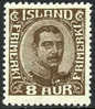 Iceland #114 Mint Hinged 8a Christian X From 1920 - Nuevos