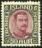 Iceland #125 Mint Hinged 50a Christian X From 1921 - Unused Stamps