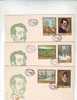 M518 FDC Romania Arts Ion Andreescu Paintings 3 Covers SET With Postmark Cancel 1975 !! - Impressionismo