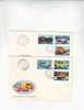 M531 FDC Romania Transports Camions Truckas 2 Covers SET With Postmark Cancel 1975 !! - Camiones