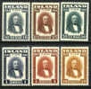 Iceland #240-45 Mint Never Hinged Jon Sigurdsson Set From 1944 - Ongebruikt