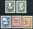 Iceland #278-82 Mint Hinged Reykjabok Set From 1953 - Unused Stamps