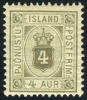 Iceland O11 Mint Hinged 4a Official From 1901 - Dienstzegels