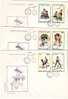 M567 FDC Enfance Jeunesse Children Games 3 Covers With Postmark Cancel 1981 !! - Fairy Tales, Popular Stories & Legends