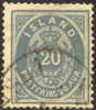 Iceland #17 Used 20a Numeral From 1882 - Oblitérés