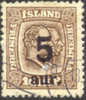 Iceland #131 Used 5a Surcharge On 16a From 1921 - Gebraucht