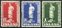 Iceland #237-39 Used Snorri Sturluson Set From 1941 - Usados