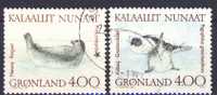 ##Greenland 1991. Seals. Michel 211-12. Cancelled(o) - Gebraucht
