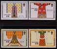 1987 Hong Kong CHINESE COSTUMES 4V - Neufs