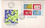 M583 FDC Romania Europa Security Block 1975 Cover With Postmark Cancel VERY RARE !! - FDC