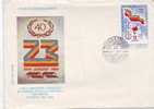 M589 FDC Romania Comunism 40 Year Of Socialism In Romania Cover With Postmark Cancel VERY RARE !! - FDC