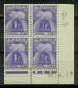France Bloc De 4 - Coin Daté 1947 - Yvert Taxe N° 81 X - Cote 1,75 Euros - Prix De Départ 0,5 Euro - Postage Due