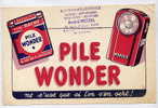 Buvard PILE WONDER -tampon Electricite WETZEL Nancy - Batterie