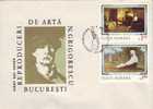 M568 FDC Romania Art Grigorescu Paintings 2  Covers With Postmark Cancel 1977 !! - Impresionismo