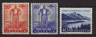 Switzerland Pro Patria 1936 & 1954 - Unused Stamps