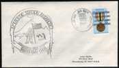 USA ANTARCTIC COVER 1992 McMURDO STATION WINTER-OVER CREW US NAVY Mountains Penguins Eskimo Flag Seal Animals - Pingueinos