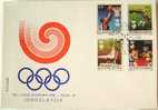 1988 YUGOSLAVIA FDC 1 FOR OLYMPIC GAMES IN SEOUL KOREA BASKETBALL GYMNASTICS ATHLETICS HIGH JUMP BOXING - Estate 1988: Seul