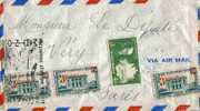 Martinique. Lettre Avion Marin 5 7 47 ( Griffe Liaison Aérienne....). - Storia Postale