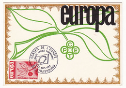 Carte Maximum 1965 Conseil De L'Europe Strasbourg Bas-Rhin Europa - 1965