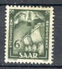 Saar 1951 Mi. 277  6 Fr Steinkohlenindustrie €13,- MH* - Unused Stamps