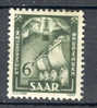 Saar 1951 Mi. 277  6 Fr Steinkohlenindustrie €13,- MH* - Neufs