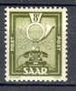 Saar 1951 Mi. 278  8 Fr Post- Und Fernmeldewesen MH* - Unused Stamps