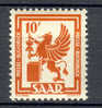 Saar 1950 Mi. 279  10 Fr Pressewesen Und Druckindustrie MH* - Unused Stamps