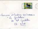 MONACO LETTRE AFFRANCHISSEMENT CHIEN COCKER - Postmarks