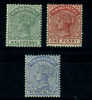 TRINIDAD 1893-94 SET TO 2½d SG 106/108 MOUNTED MINT Cat £58 - Trindad & Tobago (...-1961)