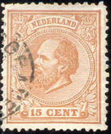 Pays : 384  (Pays-Bas : Guillaume III)   Yvert Et Tellier N° :   23 (o) [12½ X 12] ; NVPH NL 23 D - Used Stamps