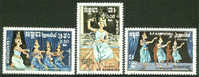 KAMPUCHEA : 13-04-1985 : (OBLIT) Set 3v : Yv : 543-45   Mich : 663-65 Cote :1,50 Eur - Danza