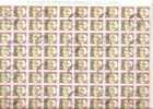 32056)foglio Completo Castelli Di 380£ Di 100 Valori Totali - Complete Vellen