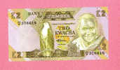 Billet De Banque Nota Banknote Bill 2 TWO KWACHA ZAMBIA ZAMBIE - Zambia