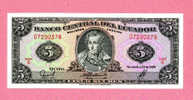 Billet De Banque Nota Banknote Bill 5 CINCO SUCRES EQUATEUR ECUADOR 1988 - Ecuador