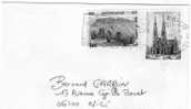 MONACO LETTRE AFFRANCHISSEMENT GRAND PRIX AUTOMOBILE ET CATHEDRALE SAINT PATRICK - Postmarks