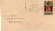 MONACO  FRAGMENT D ENVELOPPE ARMOIRIES MONEGASQUES - Postmarks