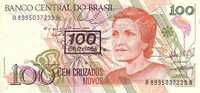 BRESIL   100 Cruzeiros/100 Cruzados Novos   Non Daté (1990)  Pick 224b    ***** BILLET  NEUF ***** - Brasilien