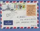 EXPRES-brief Verzonden Van KINSHASA Naar ITALY, Met Stempel EXPRES En Strookje ADRESSE INSUFFISANTE - Used Stamps
