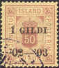 Iceland O30 Used 50a Official From 1902-03 - Oficiales