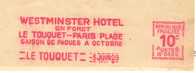 Le Touquet, Paques, Octobre, Hotel, Westminster - EMA Havas, Date Intéressante - Fragment 13 X 6 Cm   (B1060 ) - Hotels- Horeca