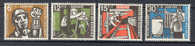 Saarland Bundespost 1957 Mi. 404-07 Wohlfahrt Kohlebergbau Complete Set MH* - Unused Stamps