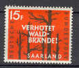 Saarland Bundespost 1958 Mi. 431  15 Fr Waldbrandverhütung Forest Fire Preventing MH - Nuovi