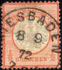 Germany #3 Used 1/2gr Small Shield From 1872 - Oblitérés
