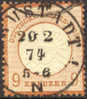 Germany #25 Used 9kr Large Shield From 1872, German Certificate - Oblitérés