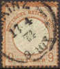 Germany #25a Used 9kr Large Shield From 1872 - Used Stamps