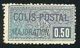 Colis Postaux (*) N° 21 - 0,50  Violet - Foncé - Mint/Hinged