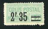 Colis Postaux (*) N° 44 - 2F 35 S. 0,25 Vert - Neufs