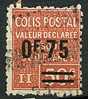 Colis Postaux Ob N° 91 - 0F75 S. 50 Brun S. Jaune - Mint/Hinged